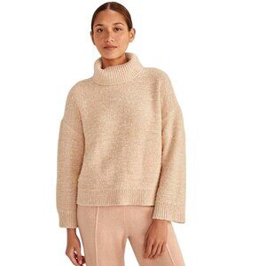 Haven Well Within Sweater Women XL Beige‎ Marled Knit Turtleneck Pullover NWT